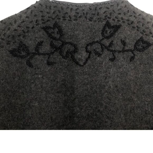 Vintage Women’s Cardigan Angora Medium Mixed Lined Embellished Long sleeve - Picture 4 of 11